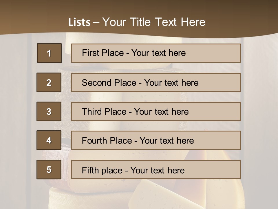 A Pile Of Cheese Powerpoint Presentation Template PowerPoint Template