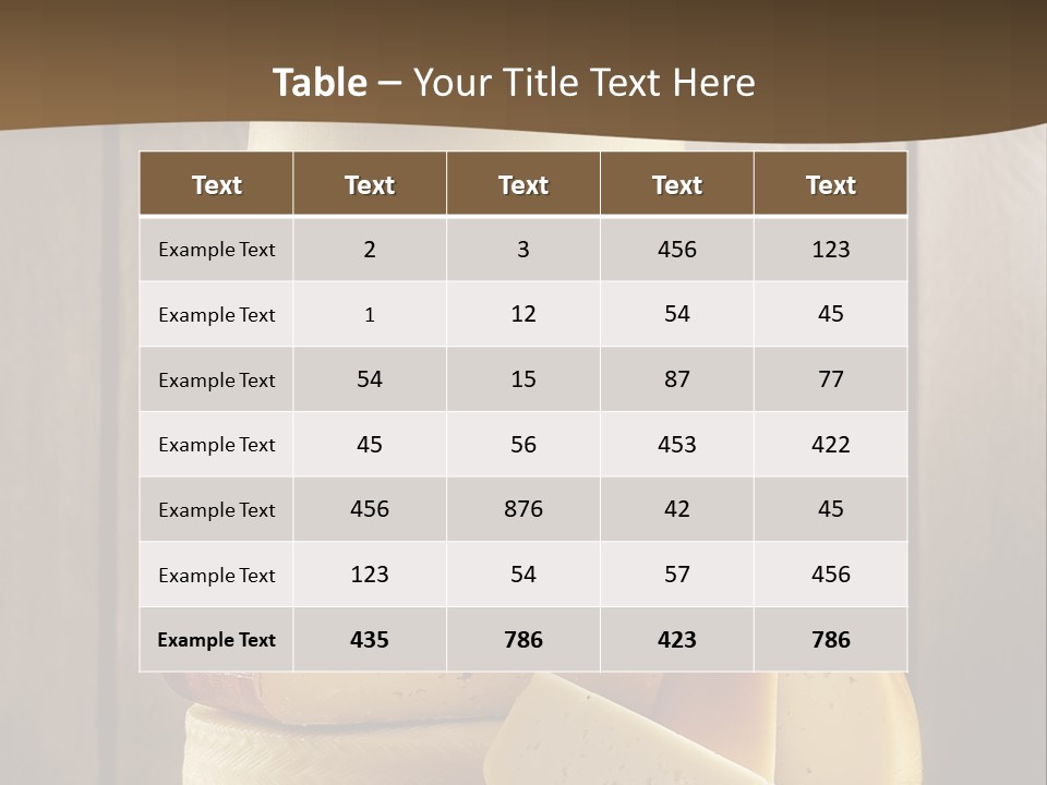 A Pile Of Cheese Powerpoint Presentation Template PowerPoint Template