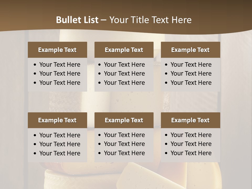 A Pile Of Cheese Powerpoint Presentation Template PowerPoint Template