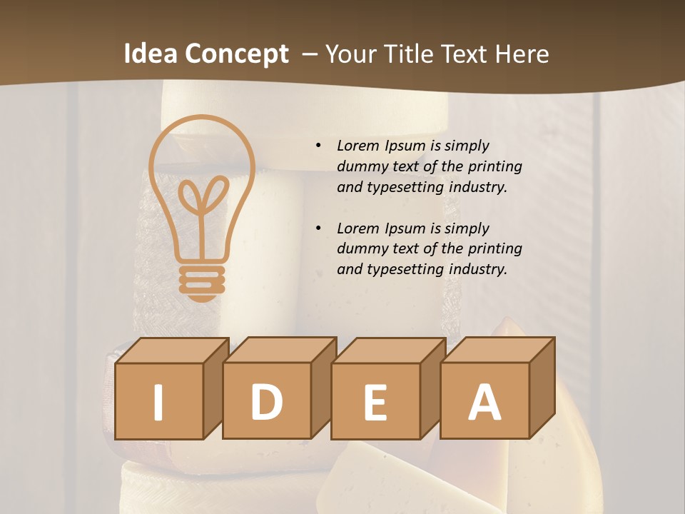 A Pile Of Cheese Powerpoint Presentation Template PowerPoint Template