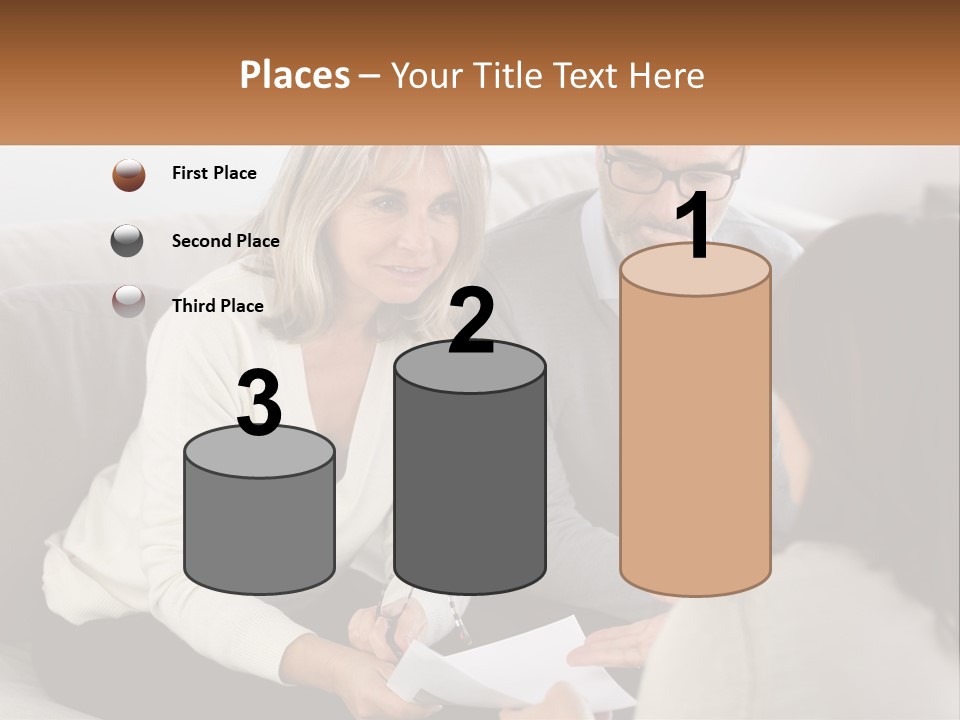 A Man And Woman Sitting On A Couch Talking To Each Other PowerPoint Template