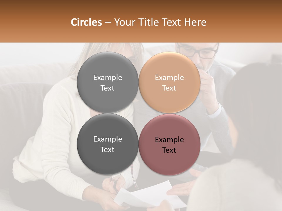 A Man And Woman Sitting On A Couch Talking To Each Other PowerPoint Template