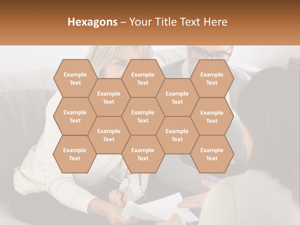 A Man And Woman Sitting On A Couch Talking To Each Other PowerPoint Template