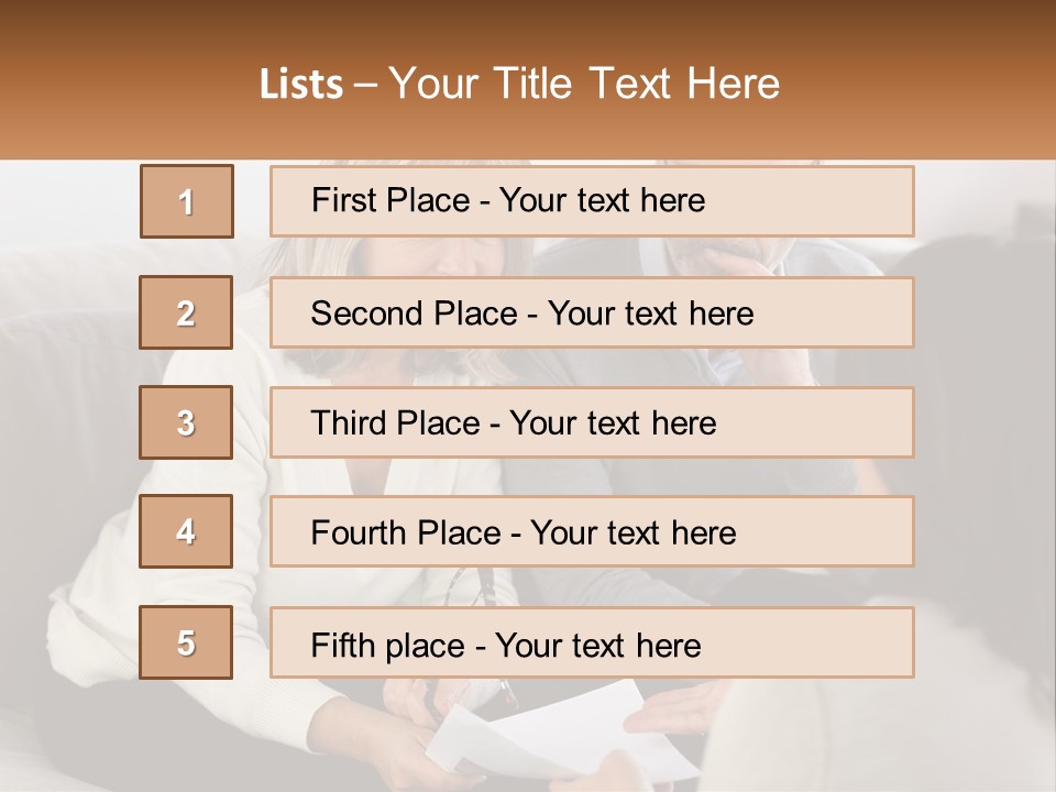 A Man And Woman Sitting On A Couch Talking To Each Other PowerPoint Template