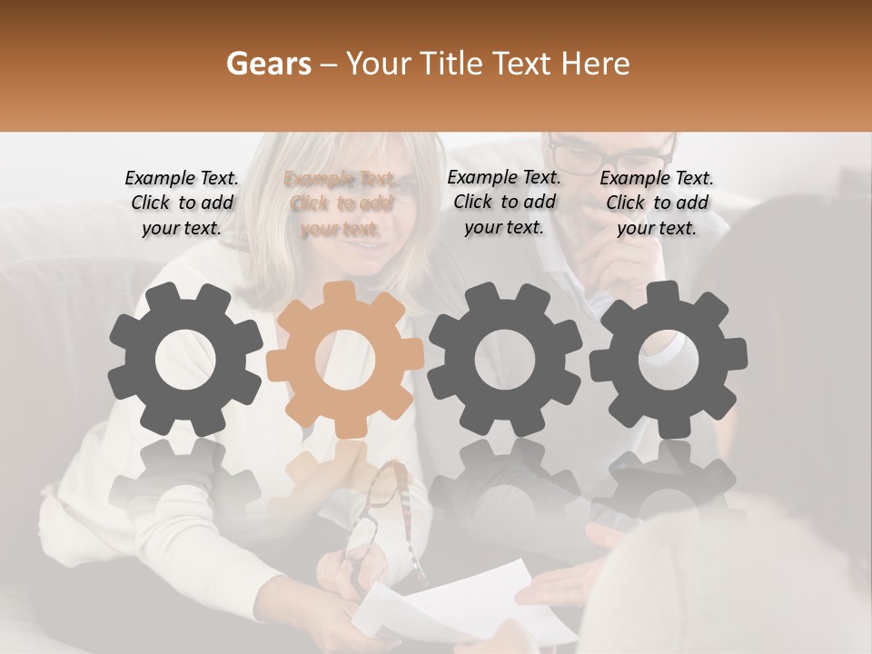 A Man And Woman Sitting On A Couch Talking To Each Other PowerPoint Template