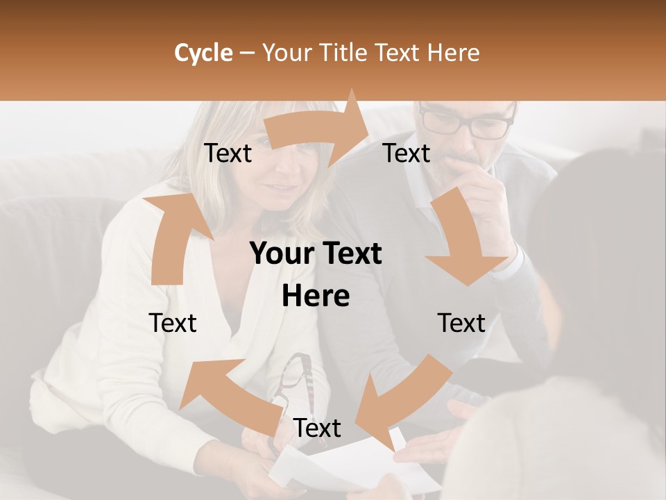 A Man And Woman Sitting On A Couch Talking To Each Other PowerPoint Template