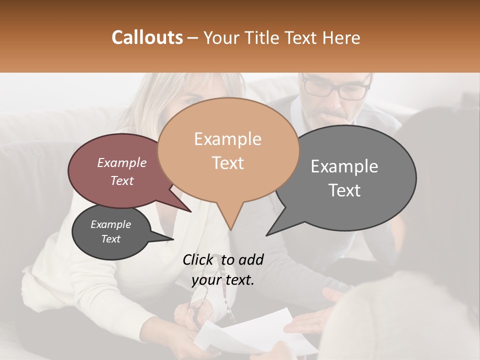 A Man And Woman Sitting On A Couch Talking To Each Other PowerPoint Template