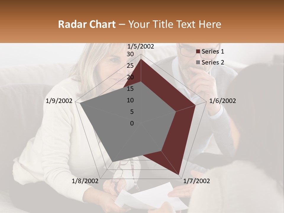 A Man And Woman Sitting On A Couch Talking To Each Other PowerPoint Template