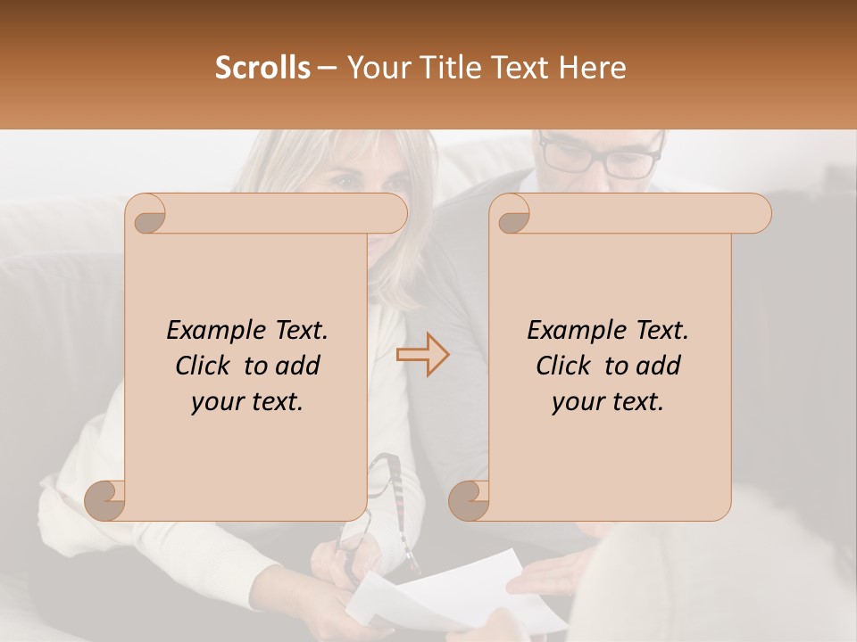 A Man And Woman Sitting On A Couch Talking To Each Other PowerPoint Template