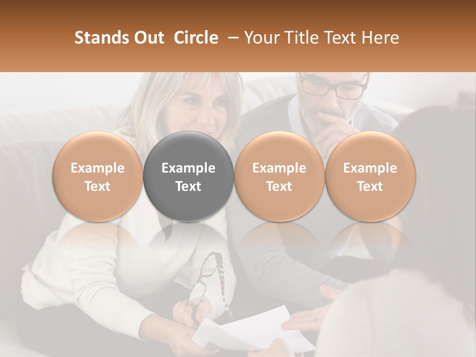 A Man And Woman Sitting On A Couch Talking To Each Other PowerPoint Template