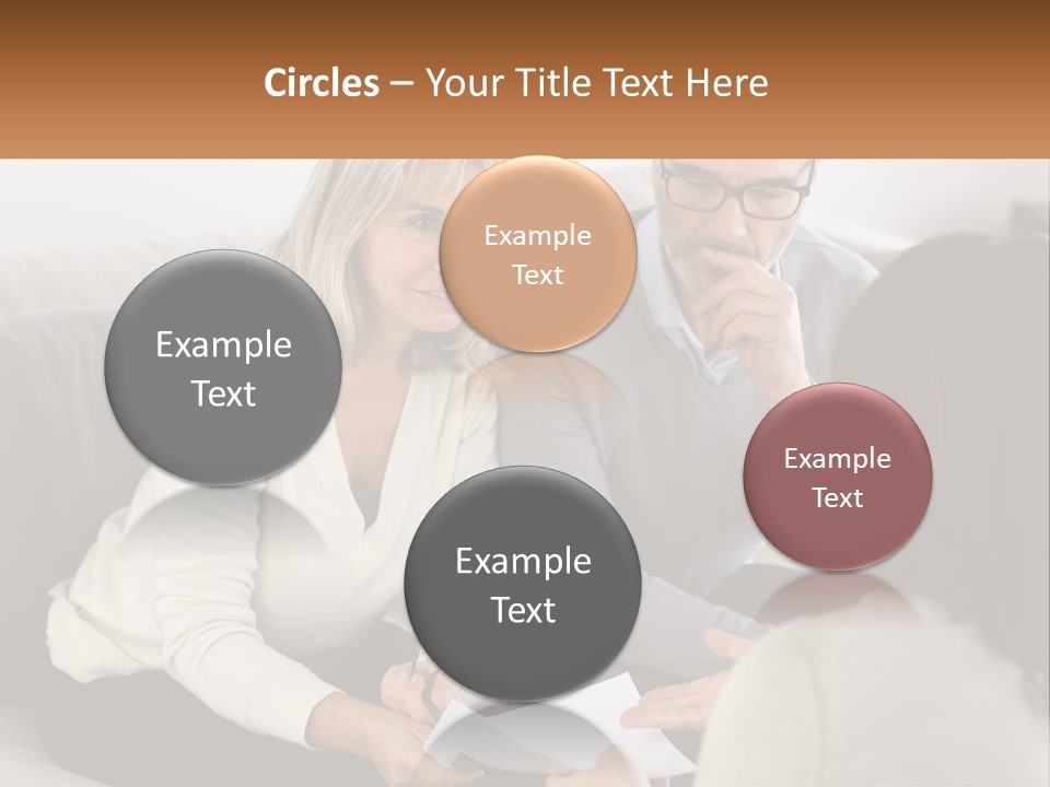 A Man And Woman Sitting On A Couch Talking To Each Other PowerPoint Template