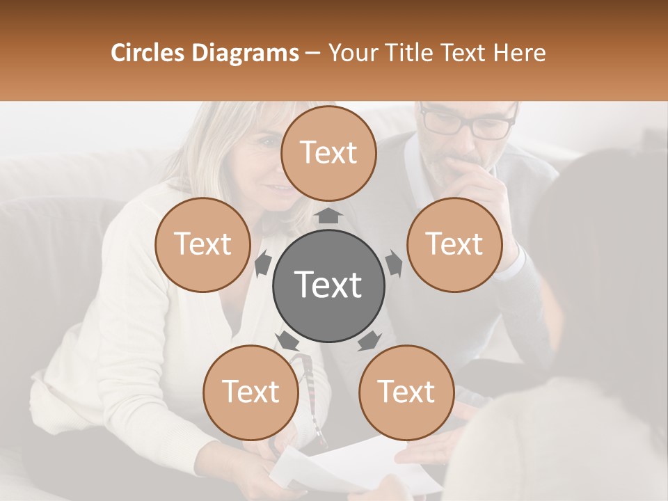 A Man And Woman Sitting On A Couch Talking To Each Other PowerPoint Template