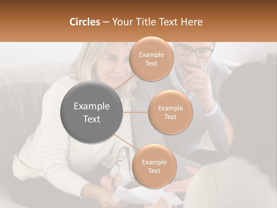 A Man And Woman Sitting On A Couch Talking To Each Other PowerPoint Template