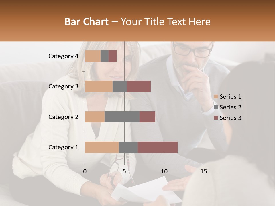 A Man And Woman Sitting On A Couch Talking To Each Other PowerPoint Template