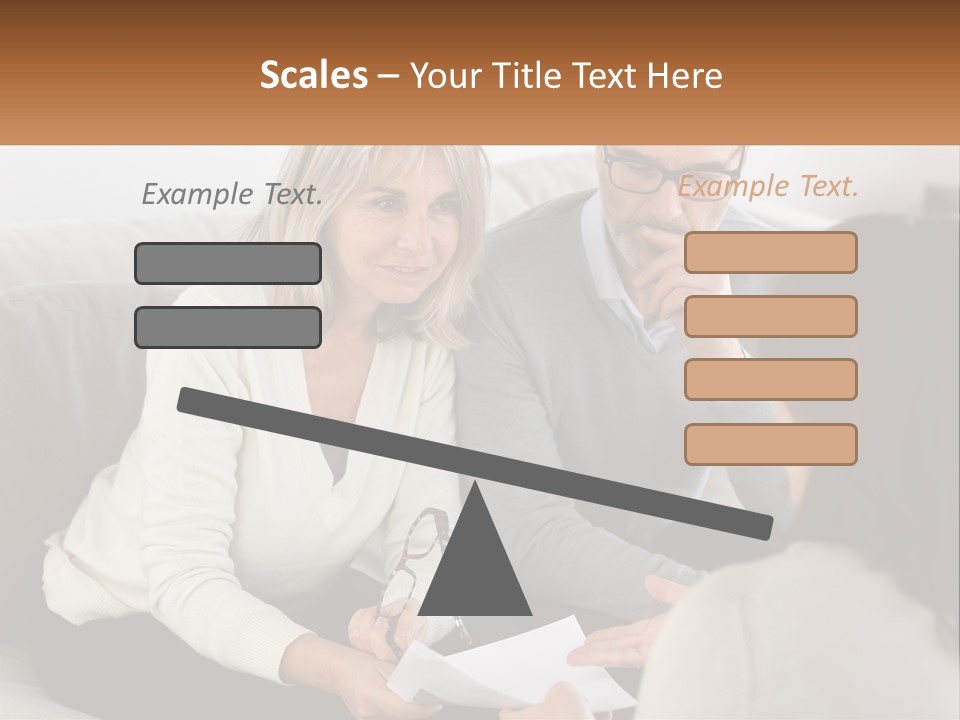 A Man And Woman Sitting On A Couch Talking To Each Other PowerPoint Template