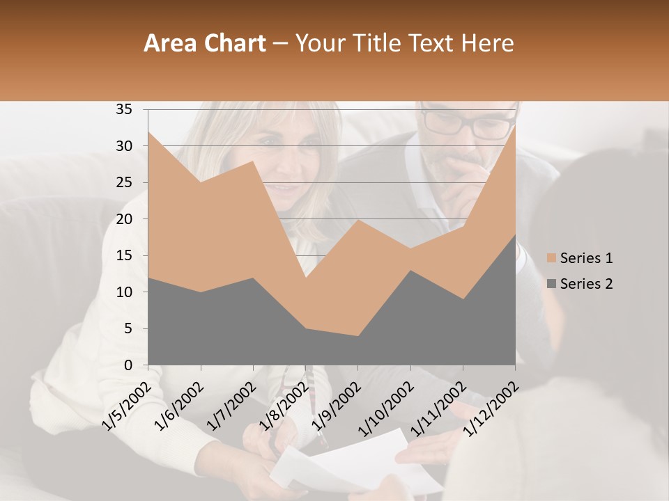 A Man And Woman Sitting On A Couch Talking To Each Other PowerPoint Template