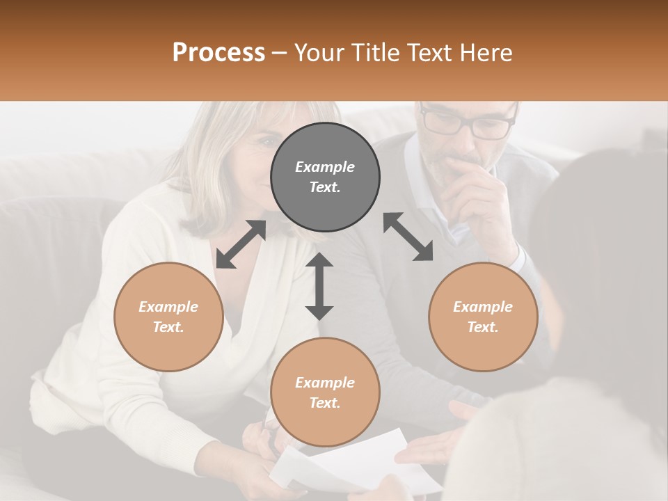 A Man And Woman Sitting On A Couch Talking To Each Other PowerPoint Template
