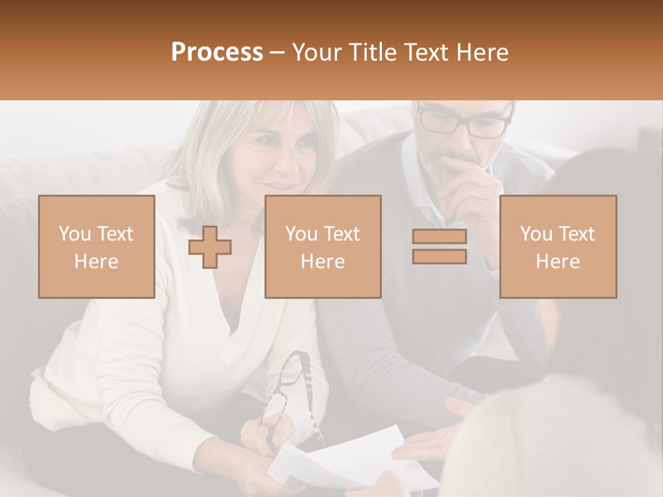 A Man And Woman Sitting On A Couch Talking To Each Other PowerPoint Template