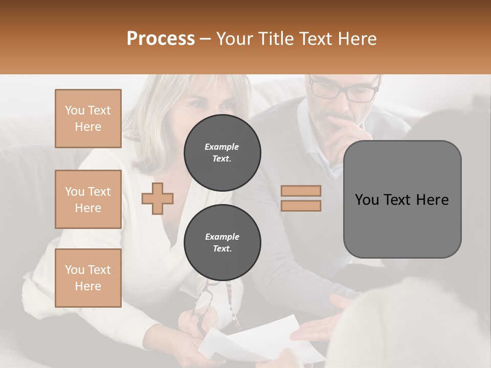 A Man And Woman Sitting On A Couch Talking To Each Other PowerPoint Template