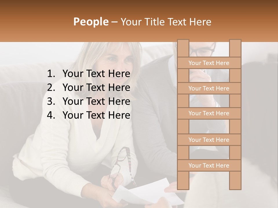 A Man And Woman Sitting On A Couch Talking To Each Other PowerPoint Template