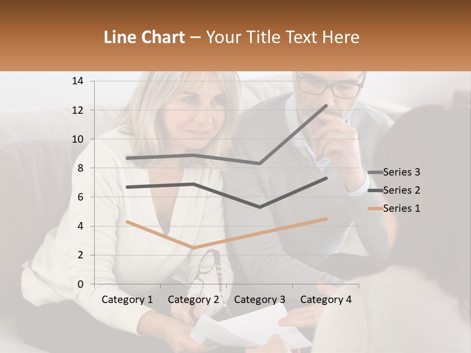 A Man And Woman Sitting On A Couch Talking To Each Other PowerPoint Template