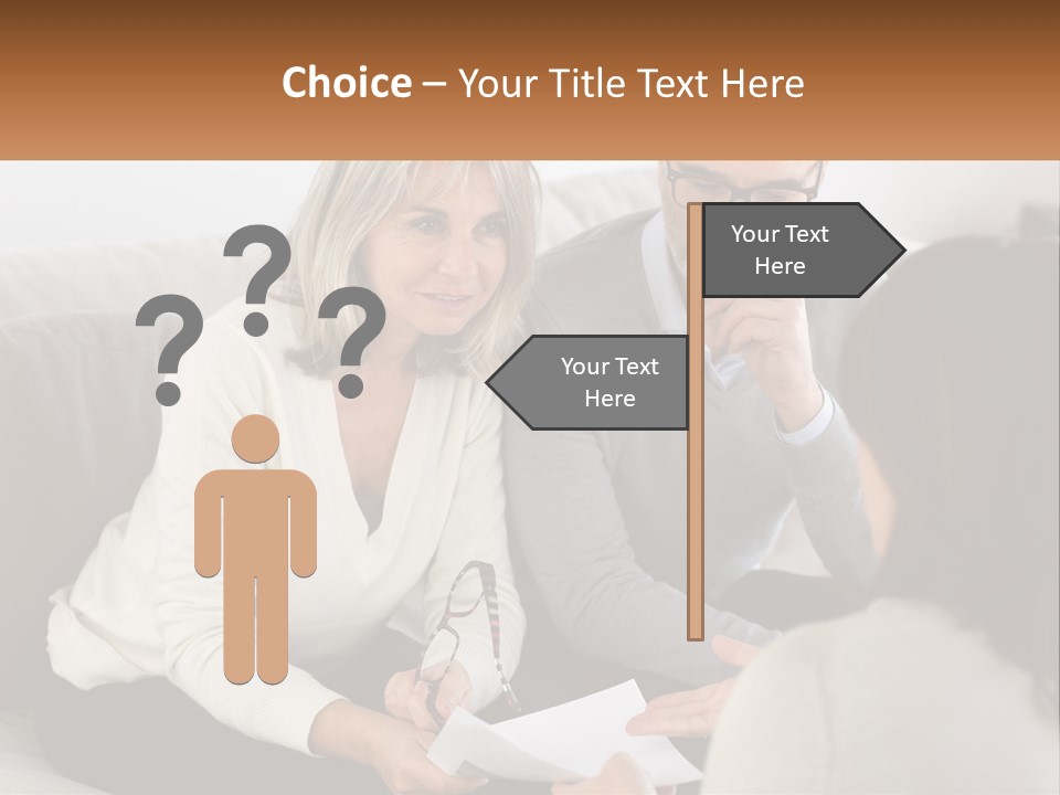 A Man And Woman Sitting On A Couch Talking To Each Other PowerPoint Template