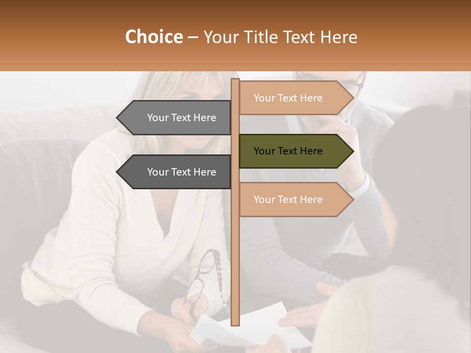 A Man And Woman Sitting On A Couch Talking To Each Other PowerPoint Template