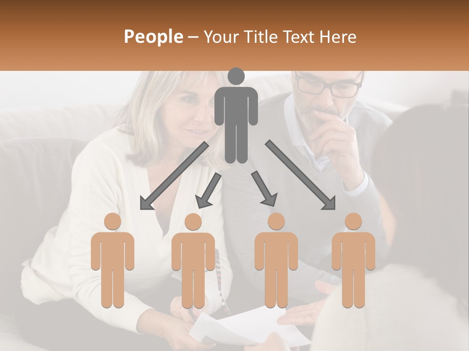 A Man And Woman Sitting On A Couch Talking To Each Other PowerPoint Template