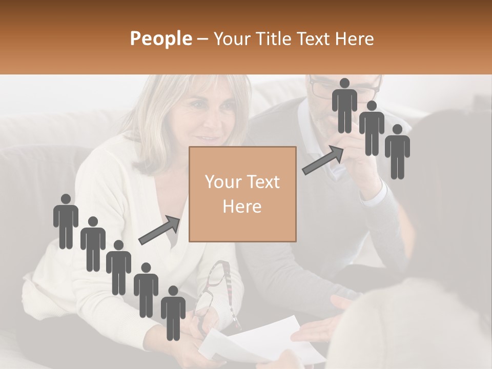A Man And Woman Sitting On A Couch Talking To Each Other PowerPoint Template