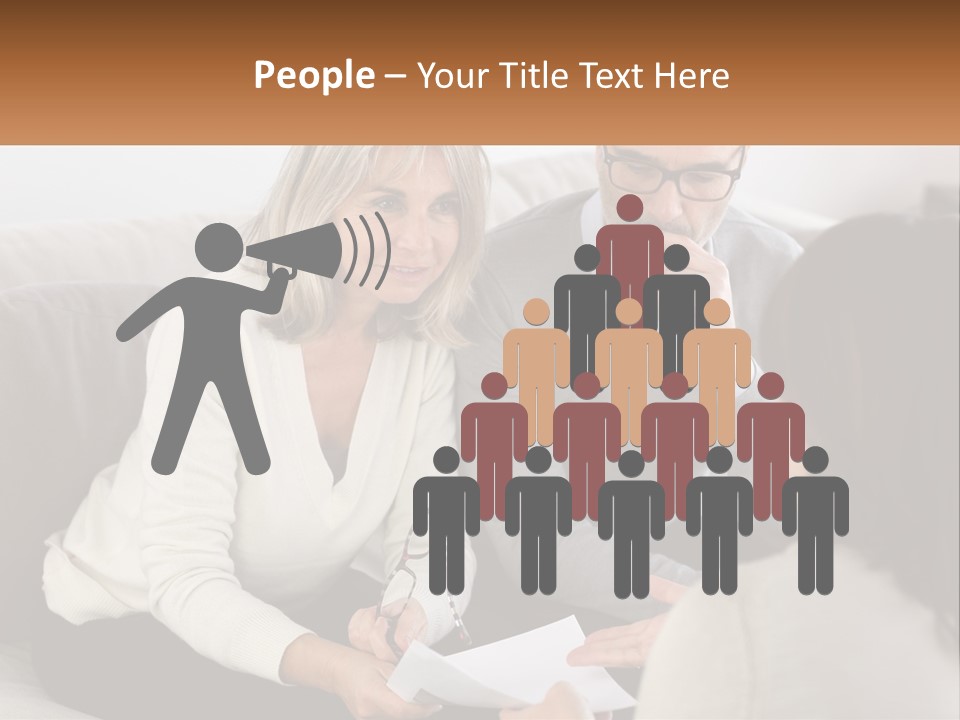 A Man And Woman Sitting On A Couch Talking To Each Other PowerPoint Template