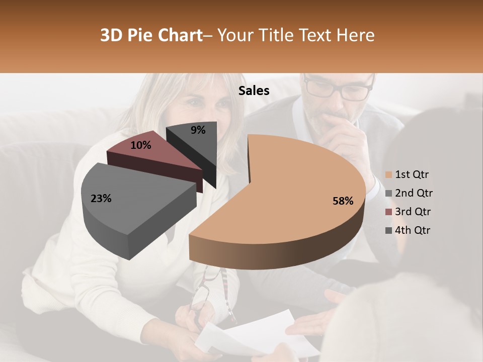A Man And Woman Sitting On A Couch Talking To Each Other PowerPoint Template