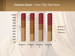 A Woman Looking At Her Own Face In Front Of A Mirror PowerPoint Template