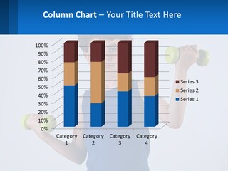 A Young Boy Is Holding Two Green Dumbs PowerPoint Template