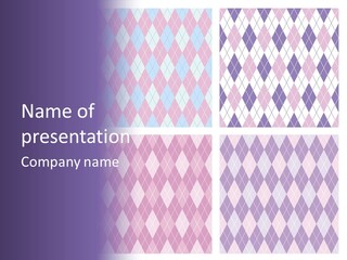 A Set Of Four Different Patterns For A Presentation PowerPoint Template