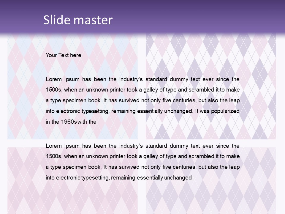 A Set Of Four Different Patterns For A Presentation PowerPoint Template