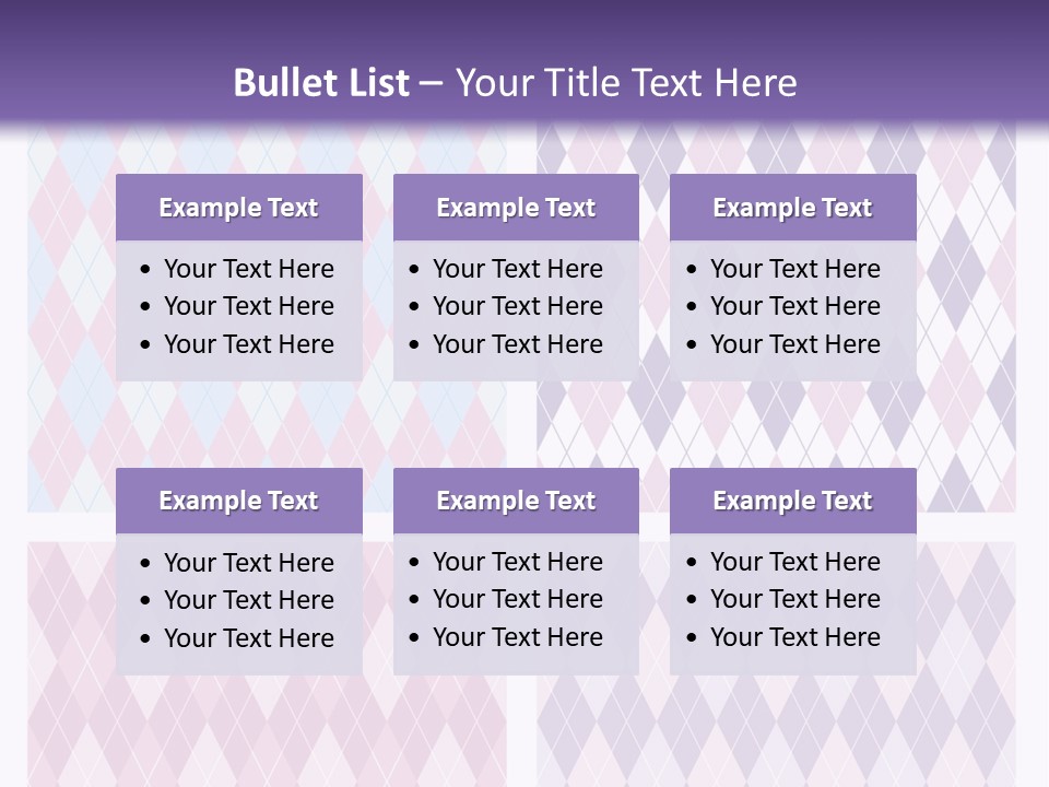 A Set Of Four Different Patterns For A Presentation PowerPoint Template