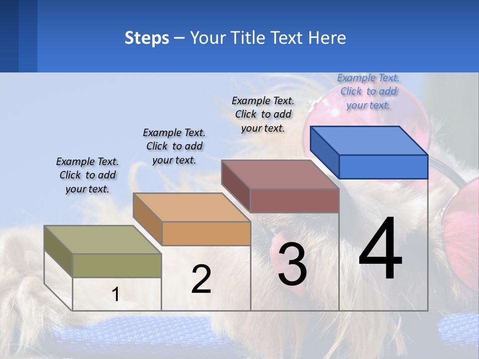 A Dog With Pink Sunglasses Laying On Top Of A Blue Blanket PowerPoint Template