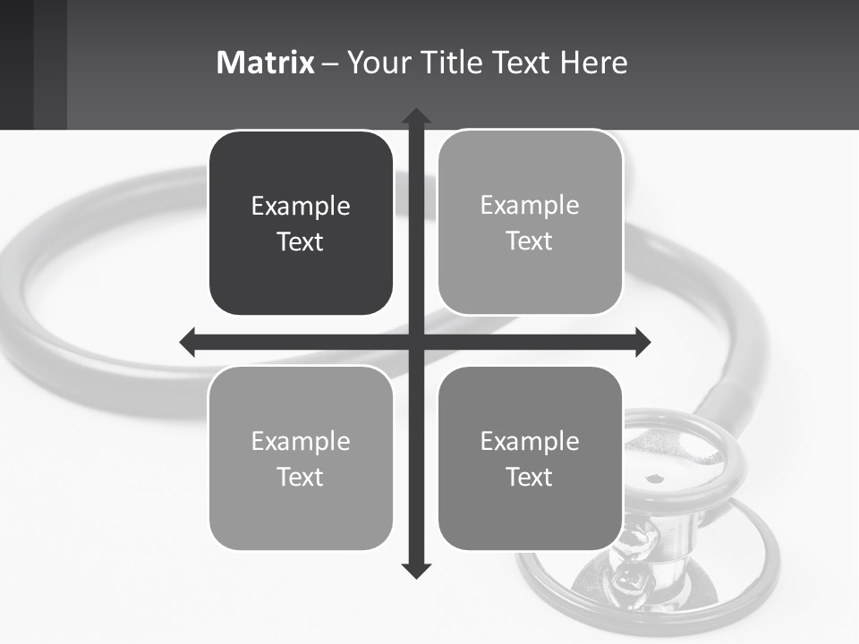 A Medical Stethoscope On A White Surface PowerPoint Template