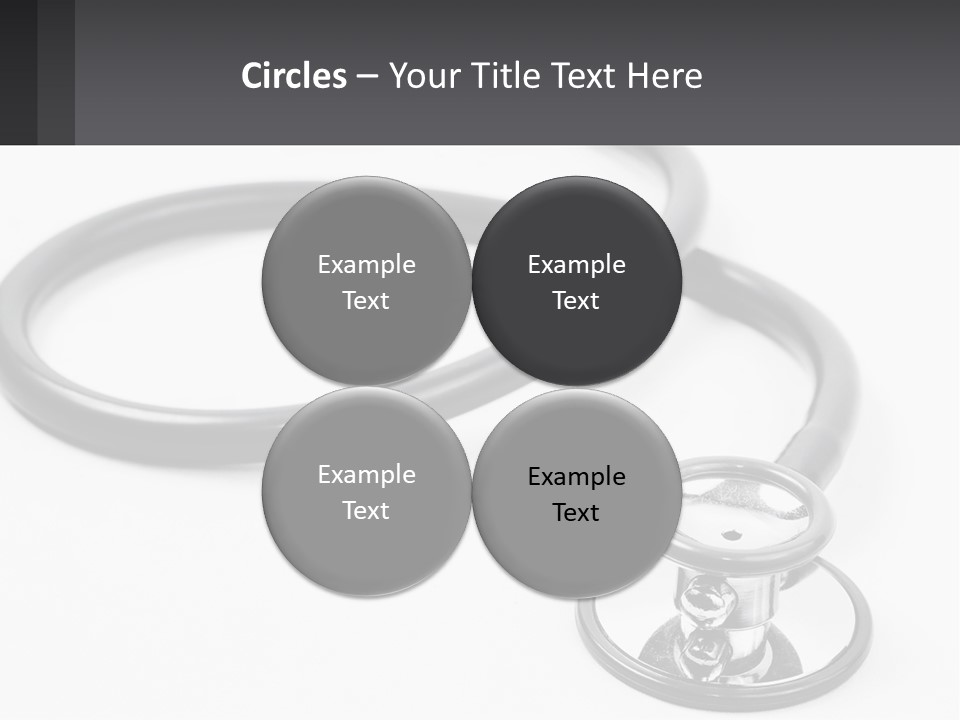 A Medical Stethoscope On A White Surface PowerPoint Template