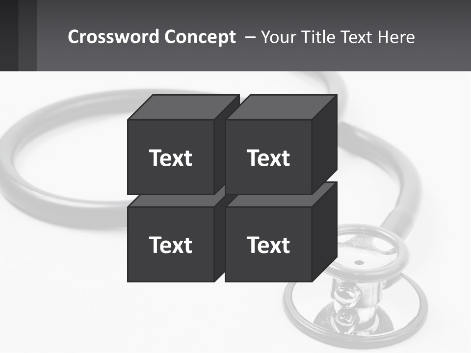 A Medical Stethoscope On A White Surface PowerPoint Template