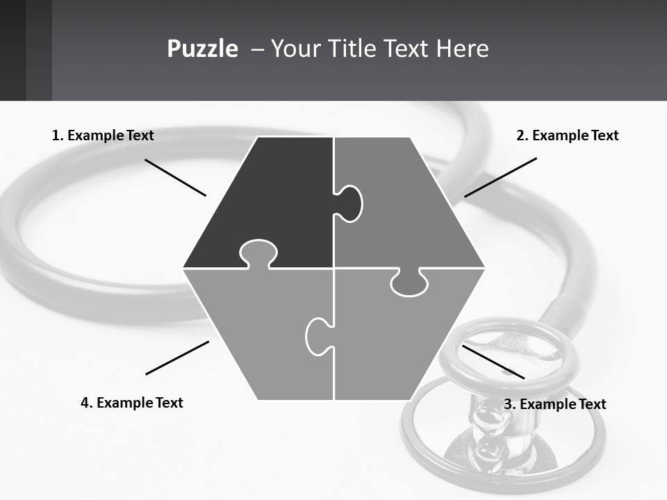 A Medical Stethoscope On A White Surface PowerPoint Template
