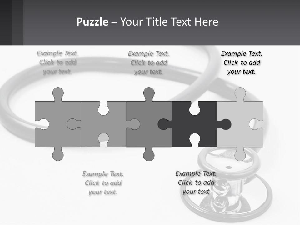 A Medical Stethoscope On A White Surface PowerPoint Template