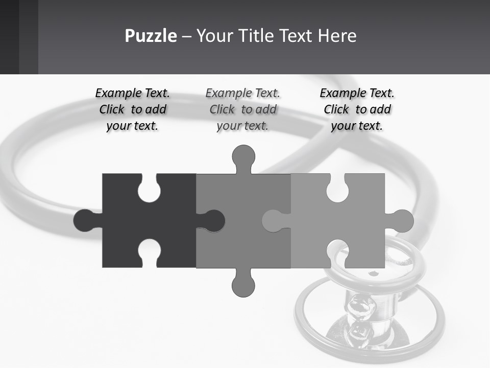 A Medical Stethoscope On A White Surface PowerPoint Template