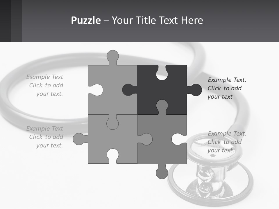 A Medical Stethoscope On A White Surface PowerPoint Template