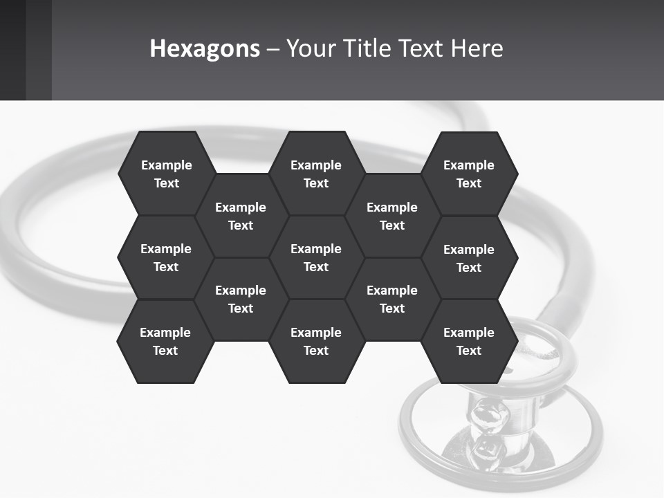 A Medical Stethoscope On A White Surface PowerPoint Template