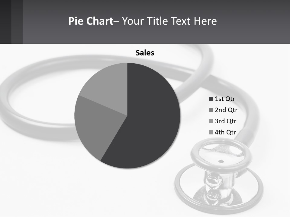 A Medical Stethoscope On A White Surface PowerPoint Template
