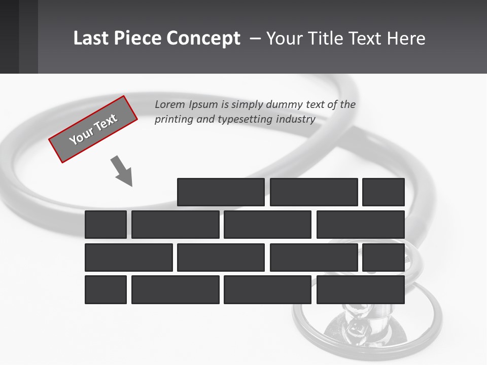 A Medical Stethoscope On A White Surface PowerPoint Template