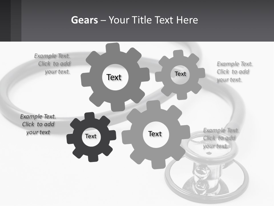 A Medical Stethoscope On A White Surface PowerPoint Template