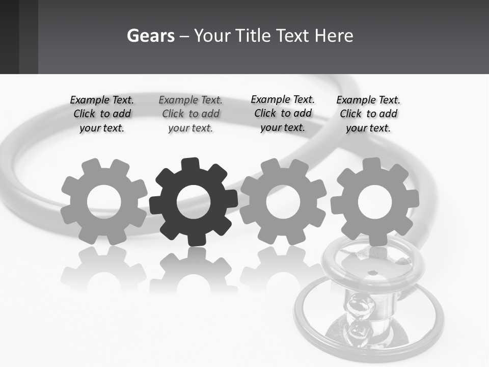 A Medical Stethoscope On A White Surface PowerPoint Template