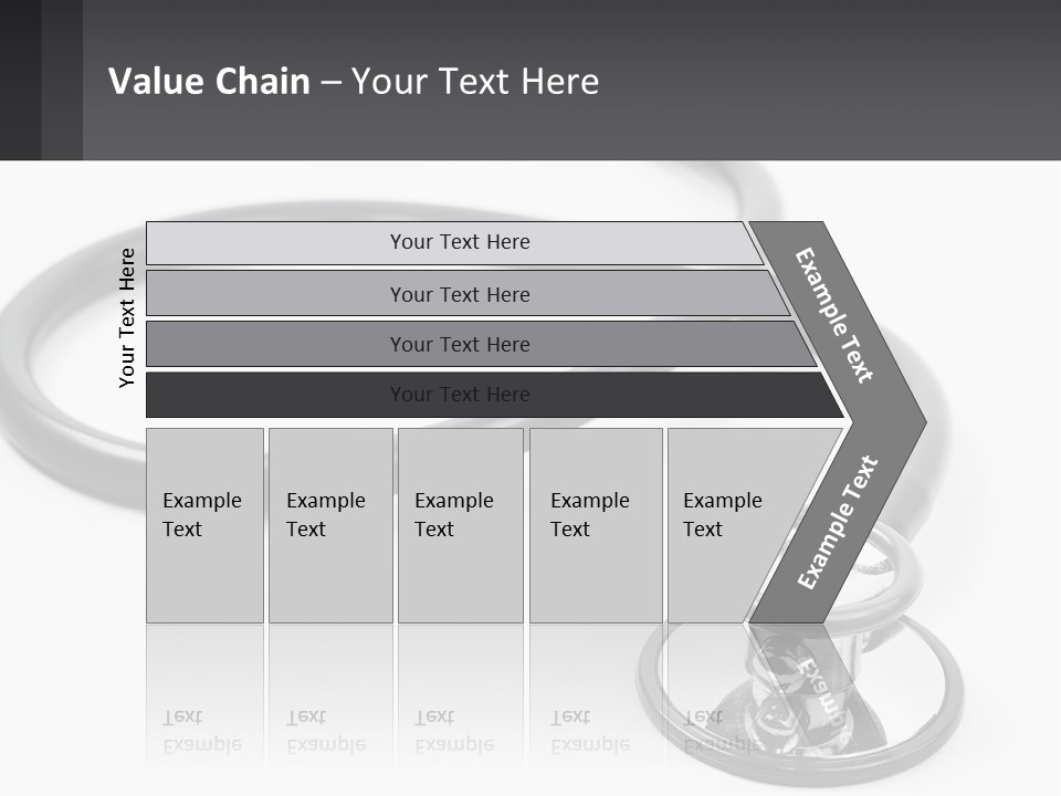 A Medical Stethoscope On A White Surface PowerPoint Template